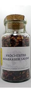 Früchtetee Rhabarber Sahne im Korkenglas