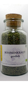 Bohnenkraut gerebelt Bio im Korkenglas