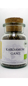 Kardamom ganz ohne Schale Bio im Korkenglas